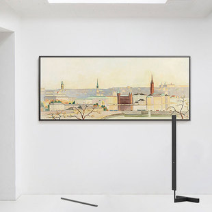 不够艺术 现代客厅风景装饰画工作室G走廊墙面壁画卧室长横幅挂画