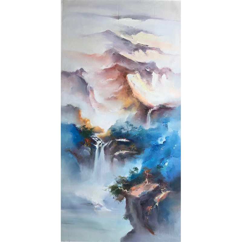 大幅现代油画山水艺术画抽象玄关客厅挂画厂家直销欢迎咨询