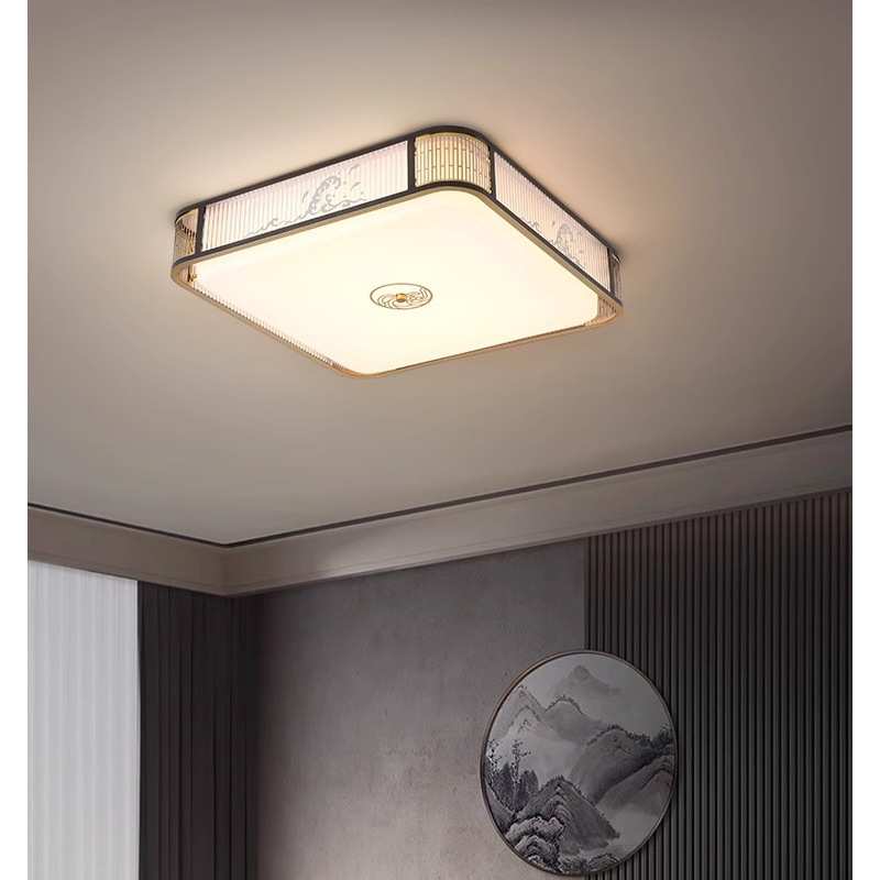 现代新中式吸顶灯大气客厅灯套餐长形LED餐厅灯简约阳台卧室灯具