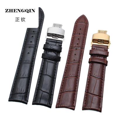 适用代用雷蒙威手表带弯头真皮男女皮带蝴蝶扣2837 7737 2838 483