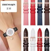 顾逸手表表带女士同款 摩天轮AR1926男士 满天星真皮适用阿玛尼表带