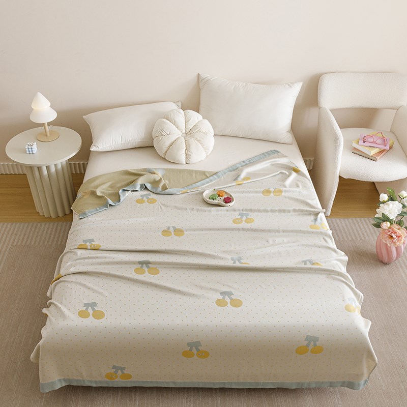 双层纱布天丝毛巾被竹纤维盖毯夏季冷感毯子空调沙发毯成人薄被子