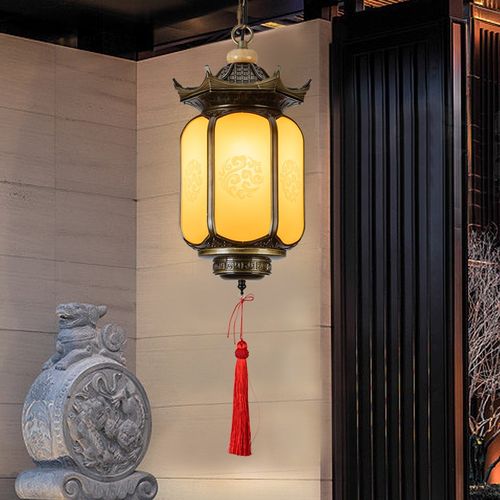 新中式户外仿古灯笼室外庭院花园宫廷凉亭连廊别墅大门口防水吊灯