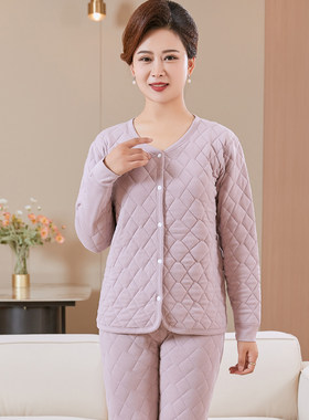 中老年人冬装女奶奶贴身小棉袄保暖内胆老人妈妈家居棉服棉裤套装