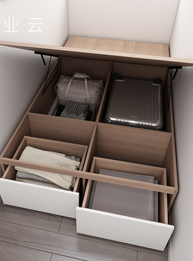 定制气压床箱无床头床高箱榻x榻米床尾带抽屉小户型单人收纳收纳