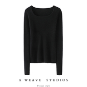 好搭配 100%山羊绒衫 女圆领修身 品味出众 纯羊绒毛衣针织打底衫