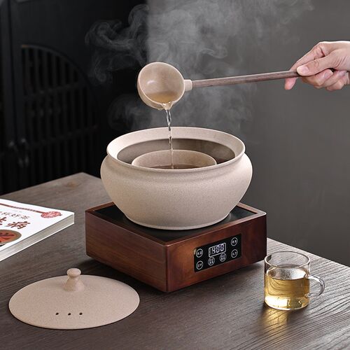 粗陶煮茶壶土陶煮茶罐大容量陶壶围炉煮茶器煮茶壶高档煮茶炉新款