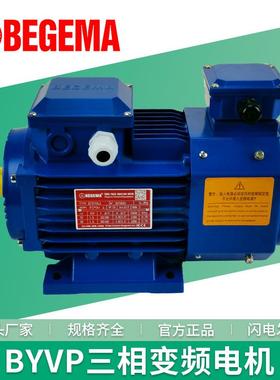 2级卧式苏州现货宝戈玛高速变频调速电动机BYVP63A2-B3-0.18KW