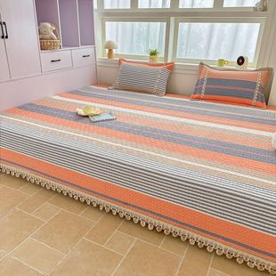 可定制榻榻米床盖四季通用加厚床单绗缝床单纯棉炕盖防滑可机洗铺