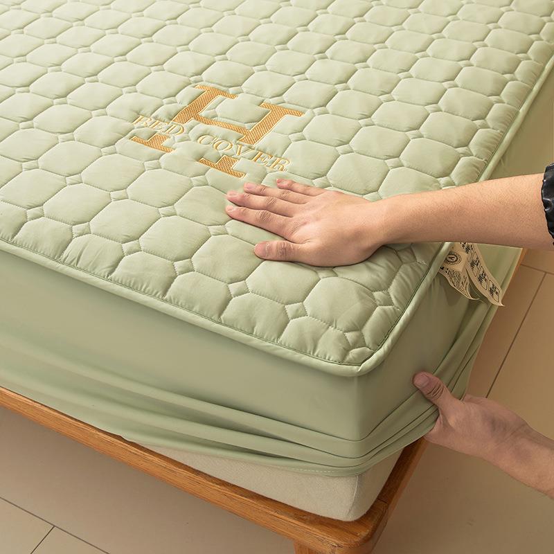 A类夹棉大豆纤维床笠单件加厚席梦思床垫保护套全包防滑床罩防尘