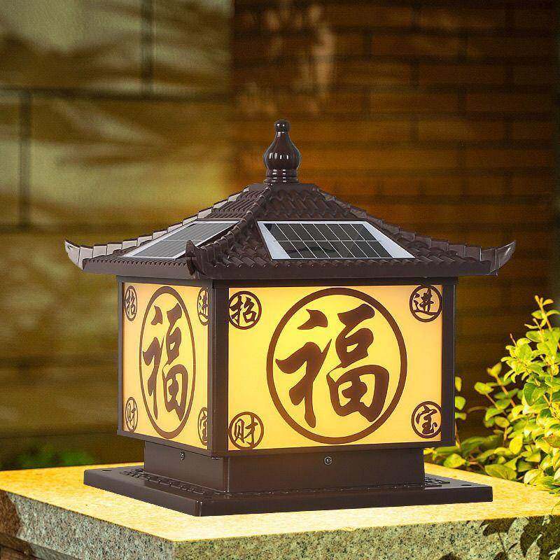 太阳能门柱别墅大门口花园庭院灯室外柱子围墙柱头户外防水,特色手工艺,其他特色工艺品,淘宝优惠券,粉丝福利购,淘宝优惠卷