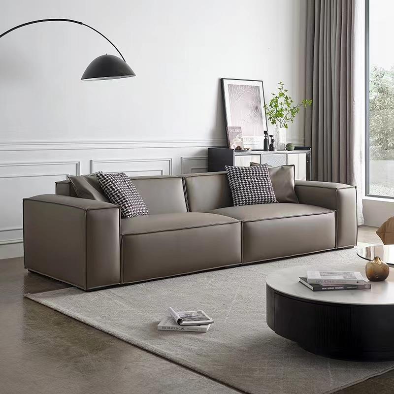 baxter豆腐块真皮沙发意式小户型客厅家具沙发组合直排方块沙发