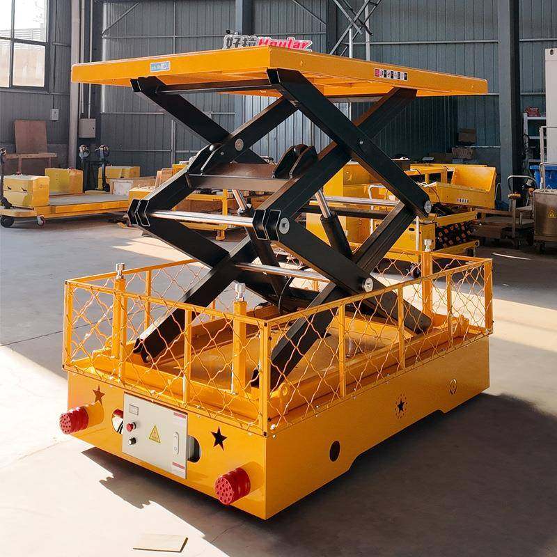 深圳无轨地平车有轨升降台车遥控作业平台全电动液压升降平台