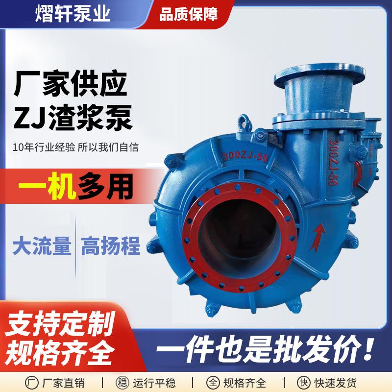 卧式渣浆泵ZJ渣浆泵型号齐全砂浆输送铁耐磨耐腐蚀渣浆泵可定制