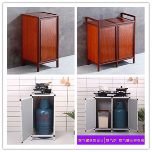 煤气柜灶台柜碗柜厨房橱柜简易柜子储物柜收纳柜多W功能组装经济