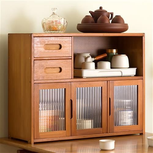 茶叶置物架茶水柜子茶台t小茶桌台面家用实木功夫边几茶具边柜茶