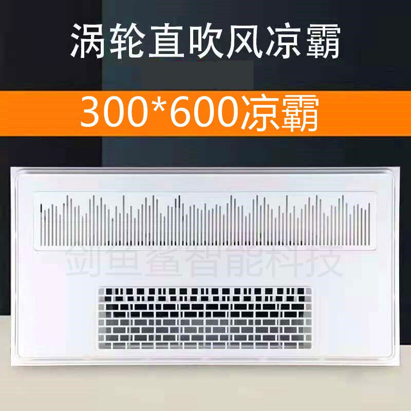 集成吊顶凉霸厨房卫生间嵌入式冷风扇吹风300X600智能电风扇图片