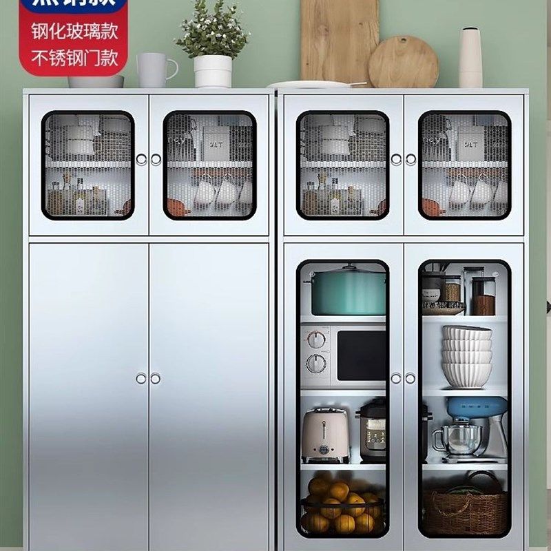 加厚304不f锈钢餐边柜家用厨房橱柜多功能碗柜锅具碗碟收纳储物柜,住宅家具,餐边柜,淘宝优惠券,粉丝福利购,淘宝优惠卷