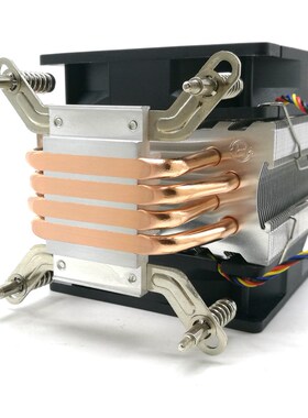 4铜热管1155X58 X79 2011CPU散热器风扇螺丝安装双路服务器主板