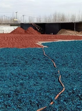 彩色木屑有机覆盖物染色树皮铺面彩色木块庭院造景红色木丝木趣