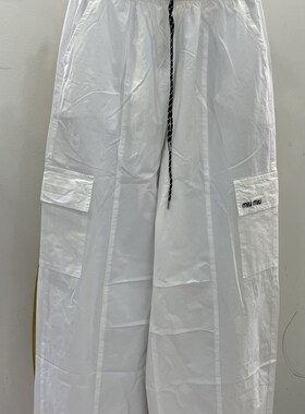 蒂娜77989抽绳束脚洋气宽松褶皱口袋工装裤女春夏季新款阔腿裤