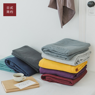 天竺棉床单床笠单件针织棉纯色素色纯棉超柔1.5Nm1.8m床垫保护套