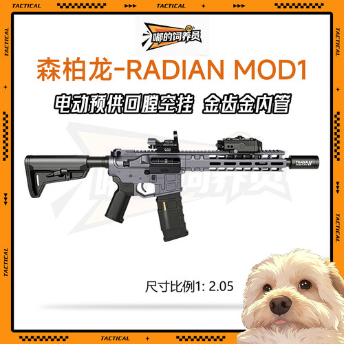 森柏龙radian mod1新品金齿电动回膛空挂M416玩具枪wargaem发射器