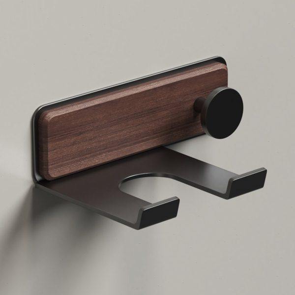 黑胡桃实木吹风机架通用支架厕所置物架浴室卫生间收纳挂架木质,家庭/个人清洁工具,吹风机置物架,淘宝优惠券,粉丝福利购,淘宝优惠卷