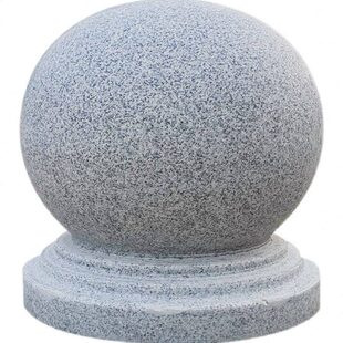 花岗岩石墩子挡车石广场挡车石球圆球路障学校防撞大门柱头石头墩