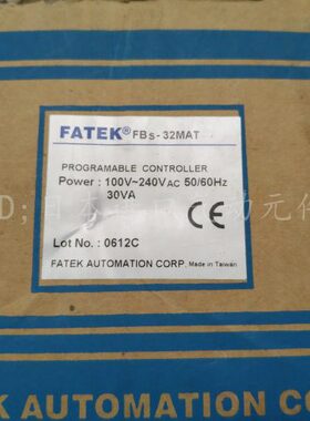 FATEK PLC/永宏可编程控制器 FBS-32MAT 现货三只