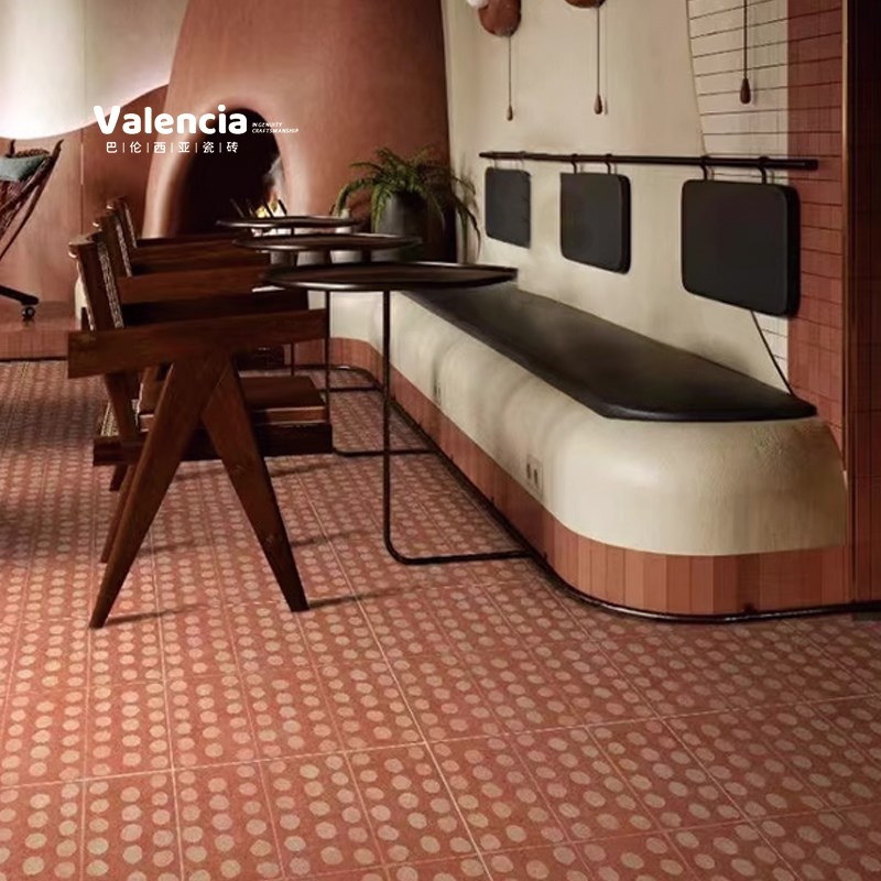 赤贫风复古仿古瓷砖卫生间露t台防滑红砖庭院餐厅诧寂地砖600*600