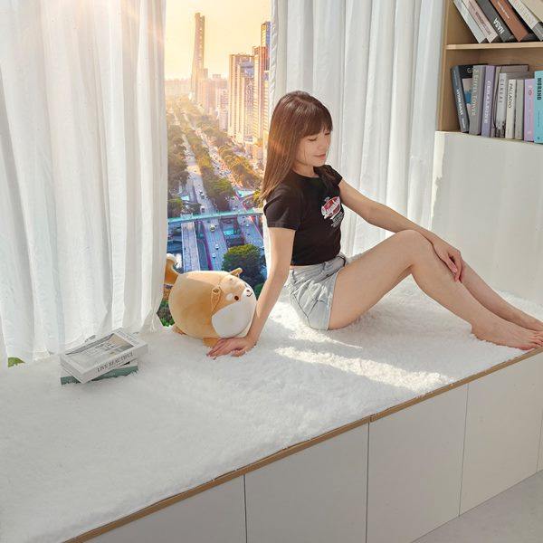 2025冬季新款飘窗垫加厚毛绒保暖窗台垫羊羔绒亲肤柔软耐脏阳台垫