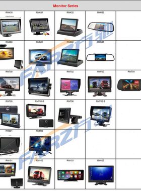 车载汽车小车显示器倒车影像AV4.3寸显示屏货车5寸7寸