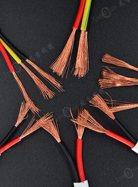 白色电源线RVV2*1.0护套线3*2.5无氧铜芯家装国标线缆RVVB4芯*1.5