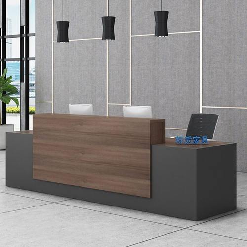 公司前台接待台简约现代咨询迎宾收银台吧台办公室柜台前台办公桌