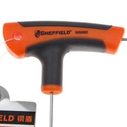 钢盾 S050802-S050825公制T型球头内六角扳手采用S2钢材材质加硬