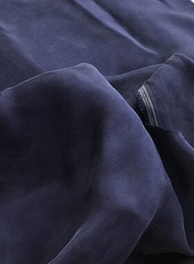 好看的！活动价70元2米！100元3米包邮~藏蓝色重磅砂洗铜氨丝面料