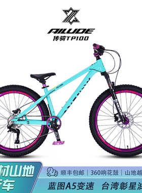 艾路德TP100土坡山地自行车26寸单哥越野变速油碟刹学生减震单车