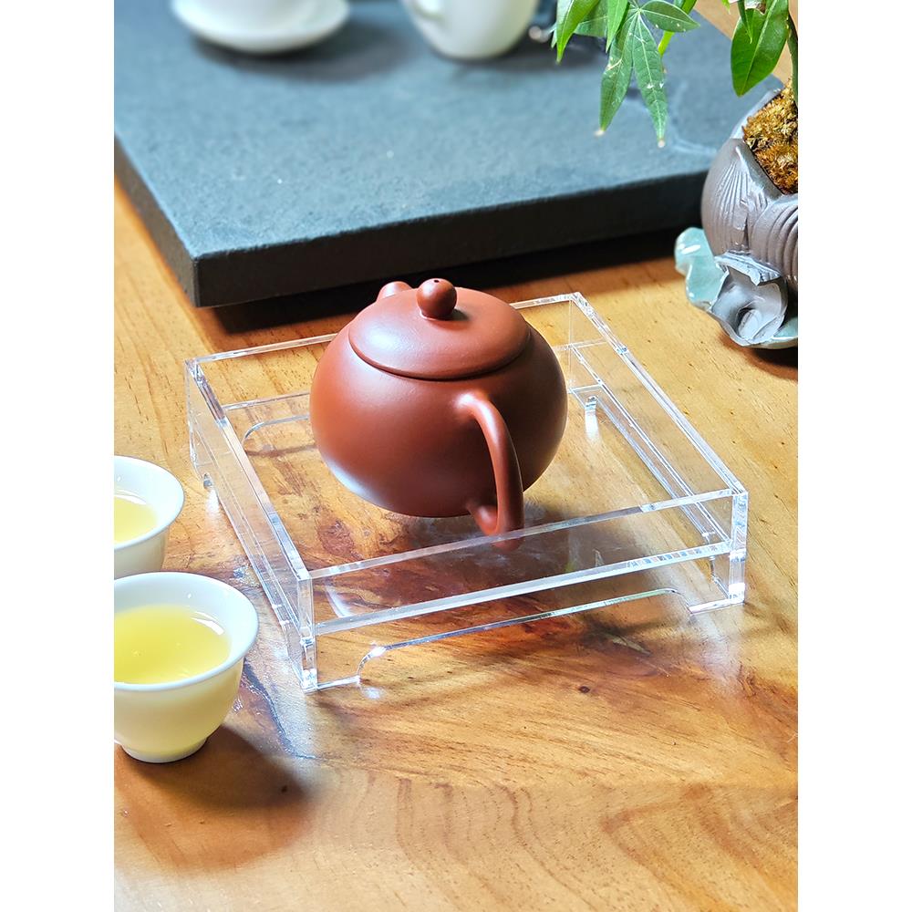 亚克力彩色托盘茶杯茶具底座紫砂壶茶盘瓷器展示台杯子隔热垫茶台