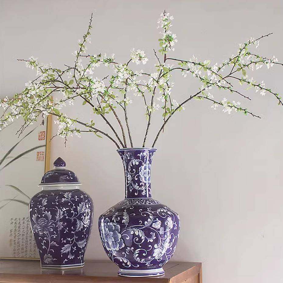中式陶瓷水培花瓶花器客厅玄关家居装饰摆件蓝底花瓶青花瓷储物罐,机械设备,其他机械设备,淘宝优惠券,粉丝福利购,淘宝优惠卷