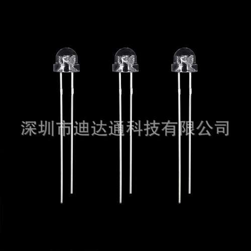 F5草帽白发紫光长脚 紫光发光二级管 4.8mm草帽紫光灯珠