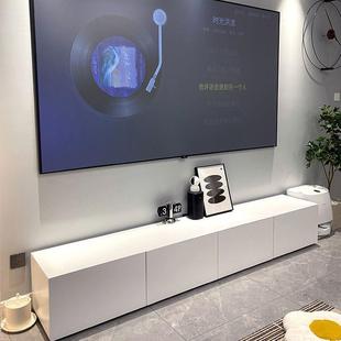 全实木加高加大深度30cm橡胶木烤漆落地电视柜一体