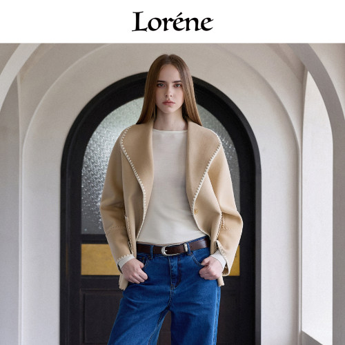 Lorene羊毛大衣女双面呢外套