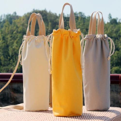 保温水壶保护套通用便携加厚双层环保帆布纯色1000ML 1200大杯套