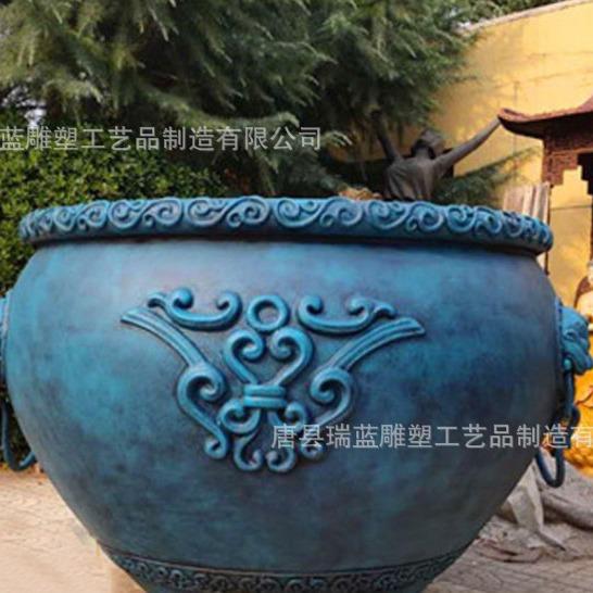 青铜铸铜大缸公司庭院摆放种花养鱼铜水缸花盆铸铁室外大型铜缸