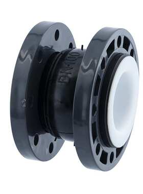 上海环新牌UPVC橡胶接头化工PPR法兰软连接耐酸碱 PP柔性接头DN50