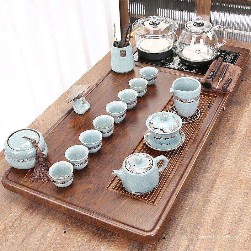 茶盘全自动一体套装整块实木家用2025新款智能茶海茶台烧水壶茶具