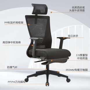 现货办公电脑椅主管护腰工作电竞椅网布职员座椅升降转椅子