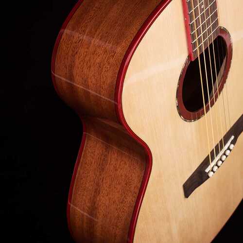 JF桶木吉他41寸云杉桃花芯亮光民谣吉他guitar成人演奏级吉它乐器