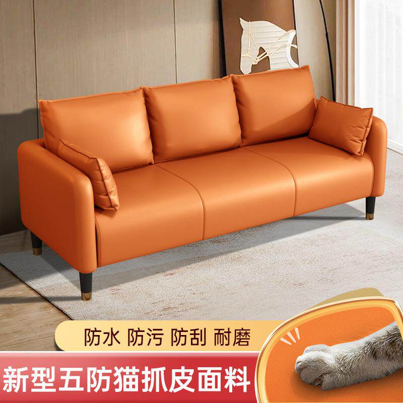 公寓两三服装店猫抓人座客厅出租房简约布艺沙发小户型双人简易皮